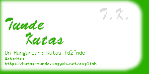 tunde kutas business card